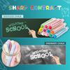 12 Pcs Dustless Chalk Colored twistable Chalk for Blackboard Doodling, Drawing, Writing, Colour Mixture