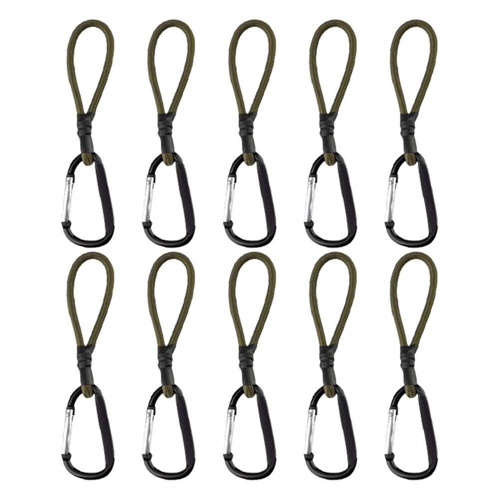 10PCS Heavy Duty BungeeCord Elastic Tie Strap String Carabiner Hooks Kayak Cycling Luggage Packing Ropes Camping Accessories