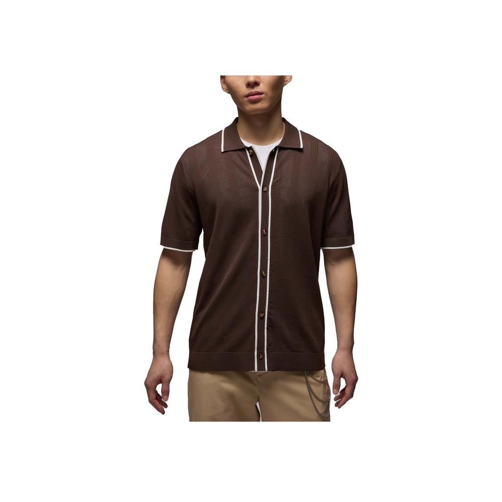 Jordan Sport SS25 Morbido e Comodo Maglietta da Golf a Maniche Corte Uomo top Barocco-Marrone Grigio Fantasma-Bianco HV1157-237