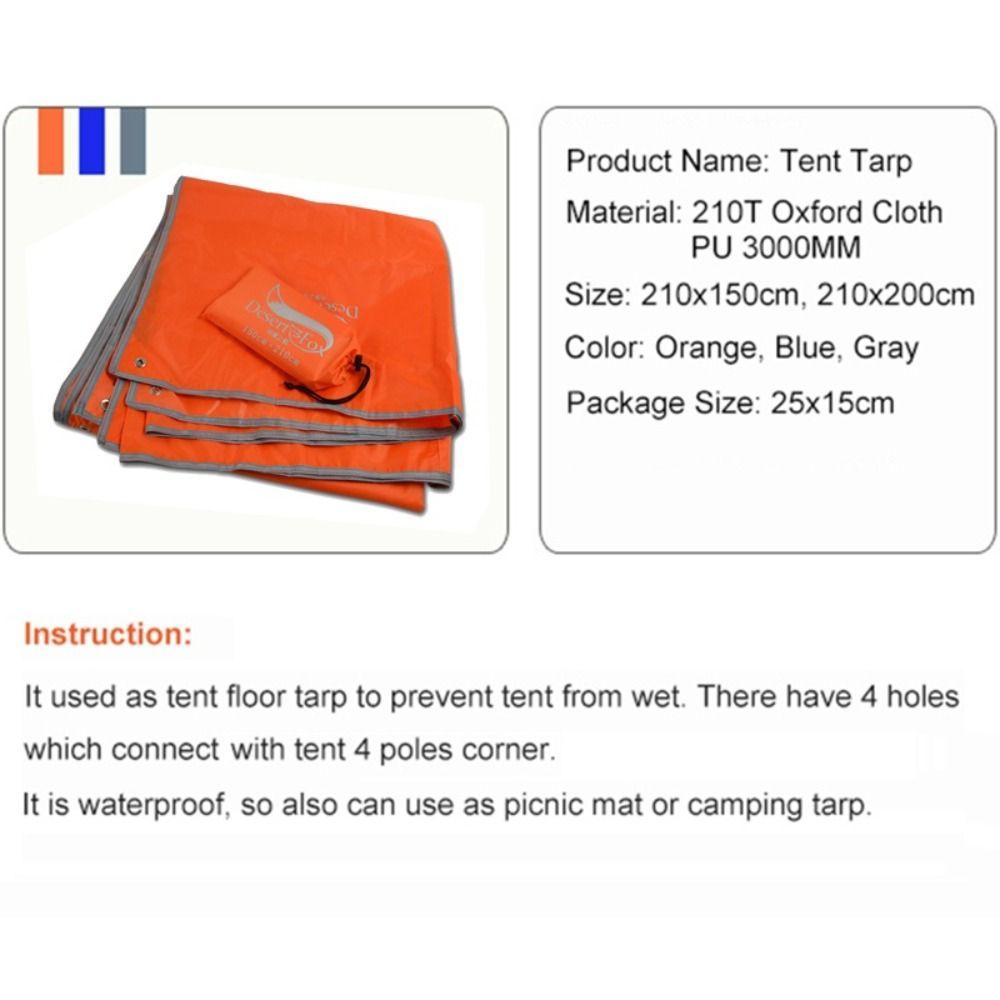 Oxford Cloth Picnic Mat Waterproof Camping Ground Mat Compact Tent Floor Tarp  For Travel