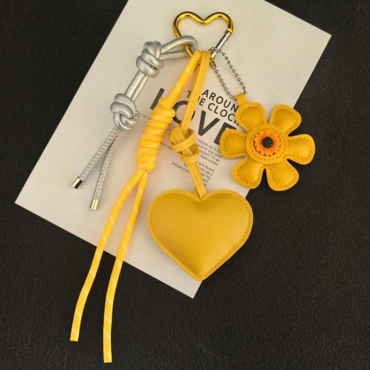 Faux Leather Floral Mini Backpack Hanging Handbag Pendant Bag Pendant Bags Accessories CLE