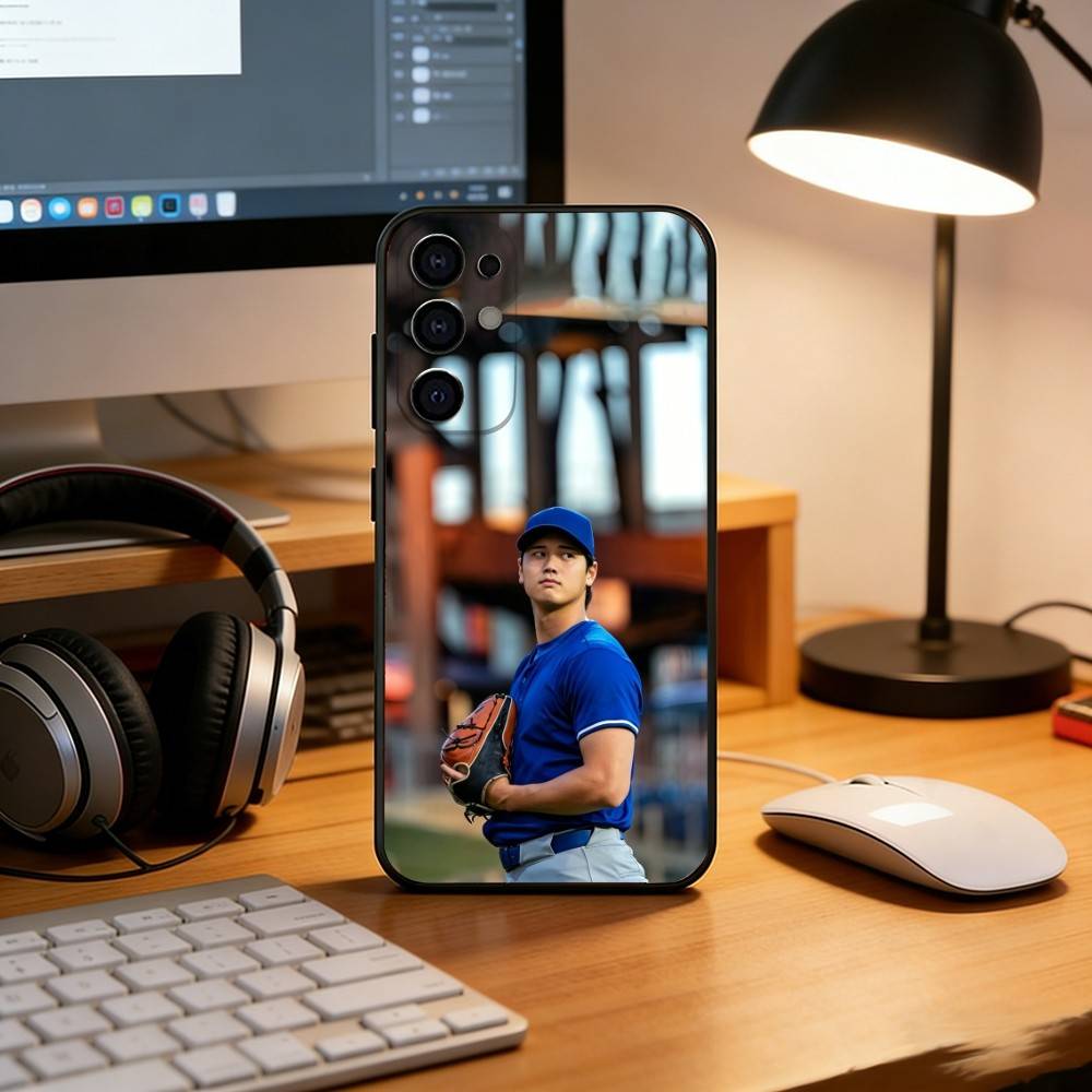 S-Shohei Ohtani Phone Case For Samsung S25,S24,S21,S22,S23,S30,Ultra,S20,Plus,Fe,Lite,Note,10,Black Cover
