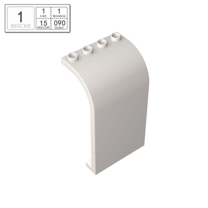 BRICKE 2571 3x4x6 Arched Top Wall Panel, LEGO-Compatible Building Block Accessory 12pcs