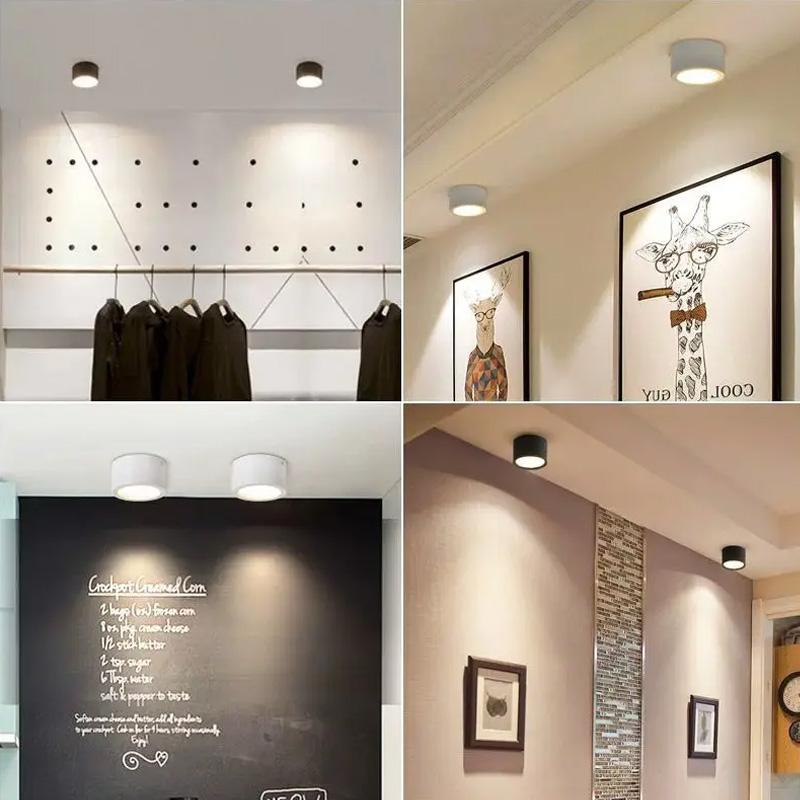 Dimmable Nordic LED Downlight Ceiling Light 9W 15W 20W Surface Mounted LED Spotlight Living Room Bedroom, Indoor Lighting AC220V