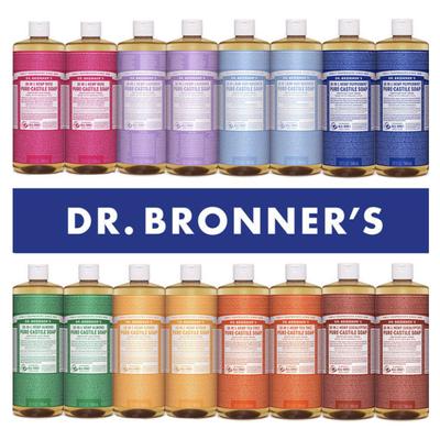 Dr.Bronner's Pure Castile Soap 950ml 12 Type (no Pump) Dr Bronner Dr. Bronner Dr.bronner Dr.Bronners's Drbronners