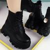 New Height-increasing Thick-soled Soft Leather Boots, Slimming Fleece Short Boots, Cotton Boots and Women's Shoes