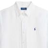 Polo Ralph Lauren FW24 Logo Embroidered Print Solid Color Linen Long Sleeve Shirt Men Shirts White MNPOWOV16824146-100