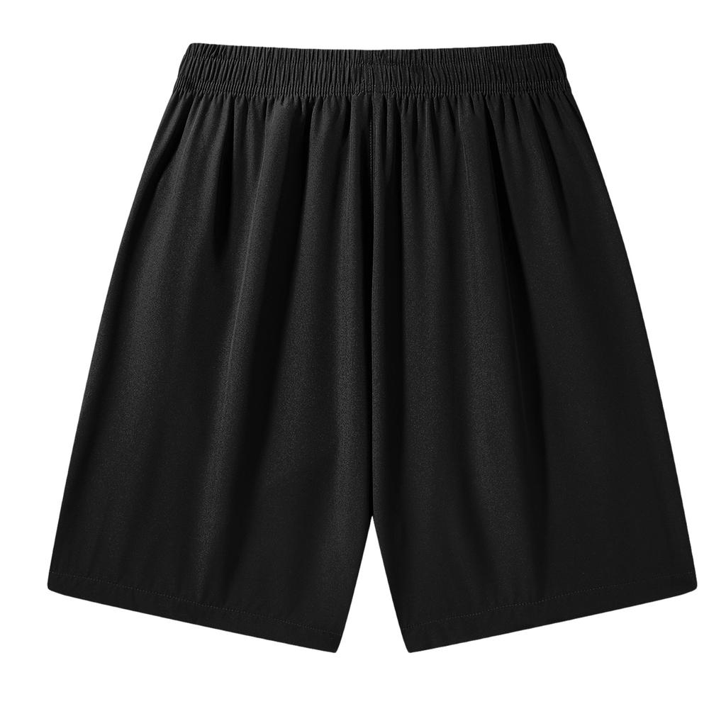 Men's Big Size Summer Quick Dry Beach Shorts Casual 5 Inch Sports Shorts Lightweight Breathable Elastic Waistband Drawstring