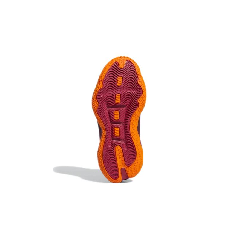 Adidas D Lillard 8 Abrasion Resistant Mid Top Children's Basketball Shoes Black Red Sneakers GW3862