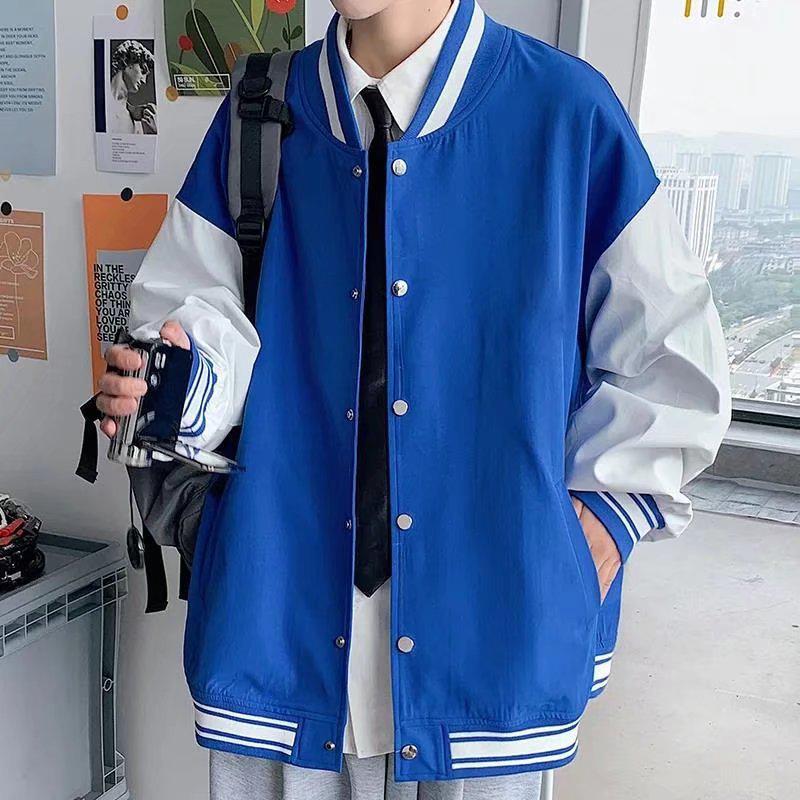 Men's 2024 Spring/Autumn Loose Hoodie Cardigan Jacket - Teen Student Baseball Style