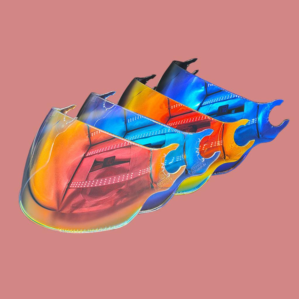 Colorful Unisex Visor Helmet Visor Replacement Visor Motorcycle Accessories Easy Installation Suitable for OF562 Durable