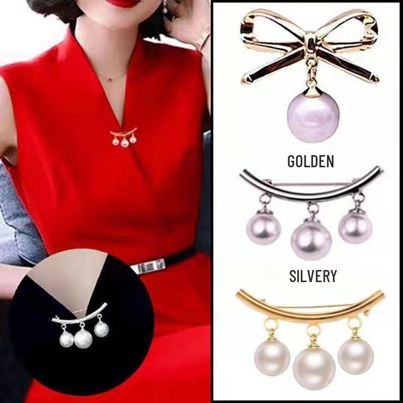High-End Female Collar Pin: Fashion Brooch Skirt Anti-Exposure Artifact