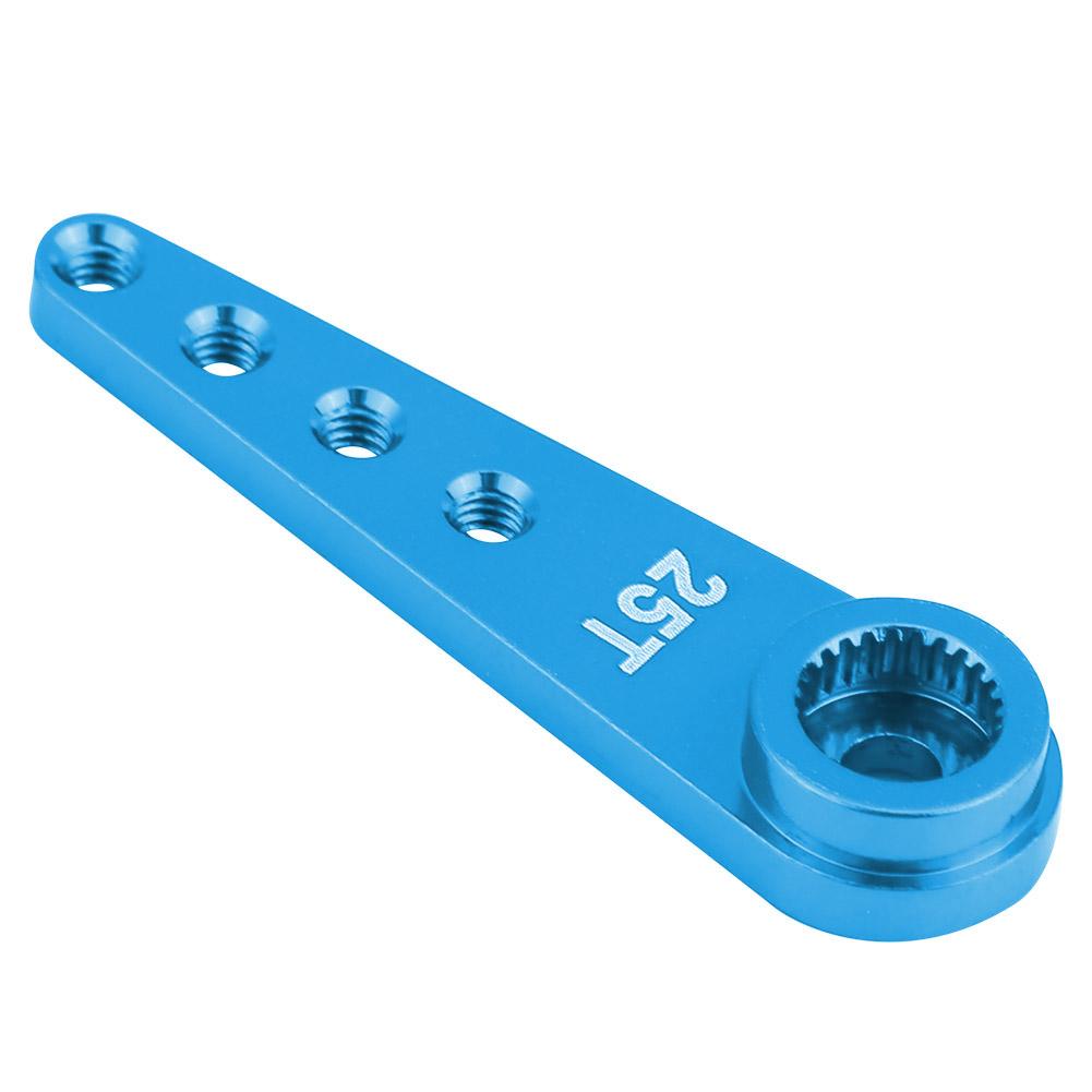 CNC Machining Aluminium Alloy 25T Servo Arm for WPL 1627 RC Truck (Blue)