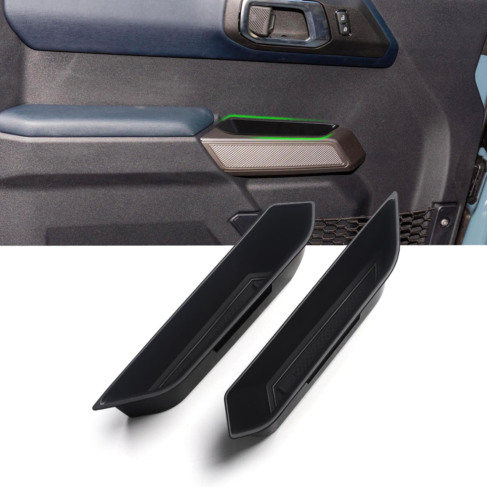 

для Ford Bronco 2025-2025 2 дверная передняя дверная ручка ящик для хранения аксессуары автомобильный держатель боковой двери лоток органайзер 2 шт.