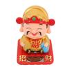 Cai Shen Statue Light Sensing Automatic Nodding Cai Shen Figurine for Office Car Dashboard Hotel