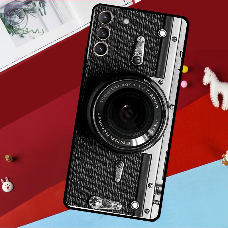 Retro Camera Vintage Funda For Samsung Galaxy S25 Ultra S24 S22 S23 Plus S20 S21 FE S9 S10 S24 FE Phone Case