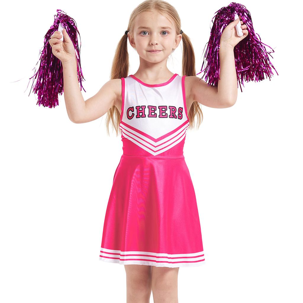 Children's cheerleading costumes, kindergarten baby girl cheerleading costumes, stage performance school cheerleading costumes