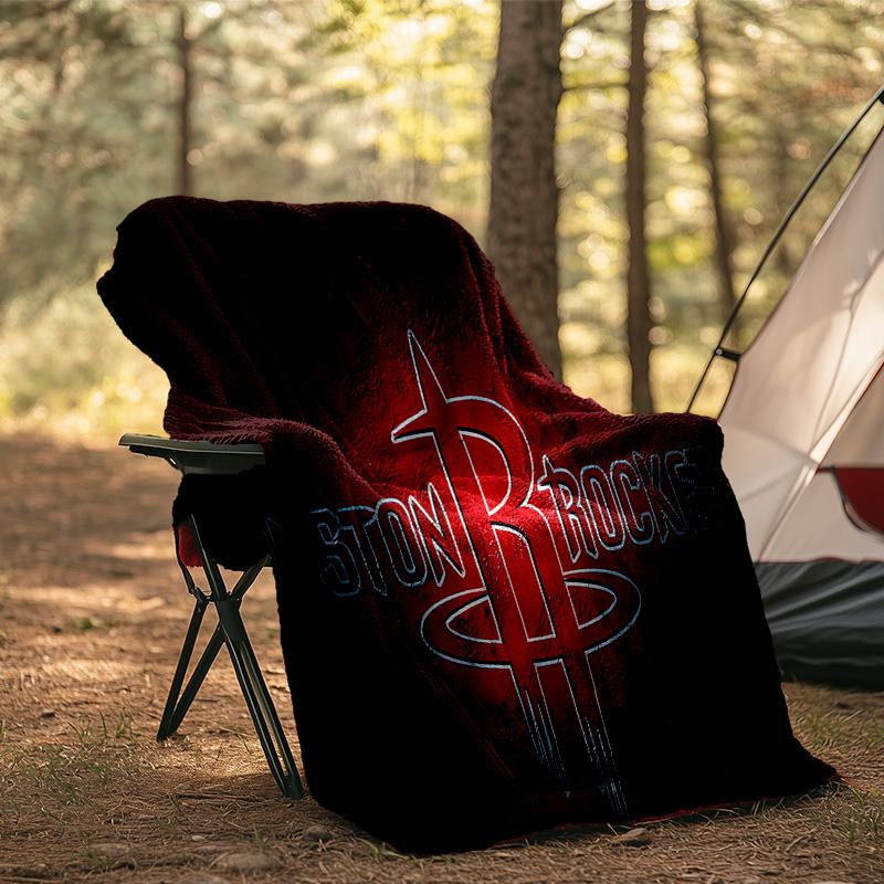 Houston Rockets Flannel Blanket, Use for Birthday/Holiday Gift, Soft Blanket for Sofa/Bed/Camping/Office/Tourism Use,All Seasons