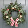 30PCS Fake Plant Christmas Green Leaves Handmade Materials Red Berries  Christmas Decoration