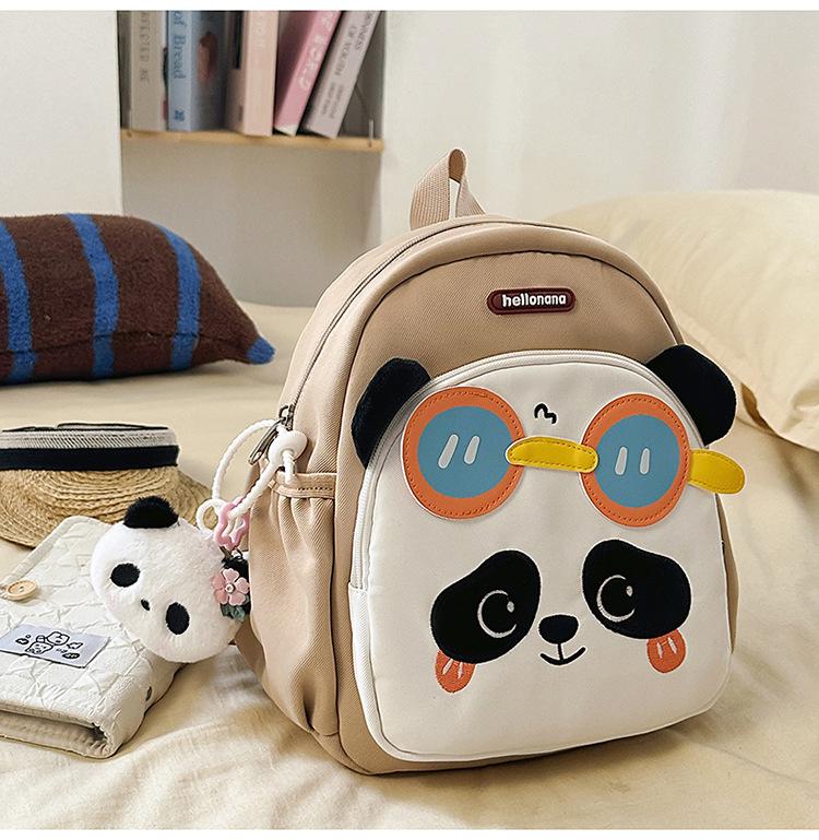 Schoolbag new high-value, fresh, sweet and cute panda backpack, light spring outing backpack for students in grades 1-1