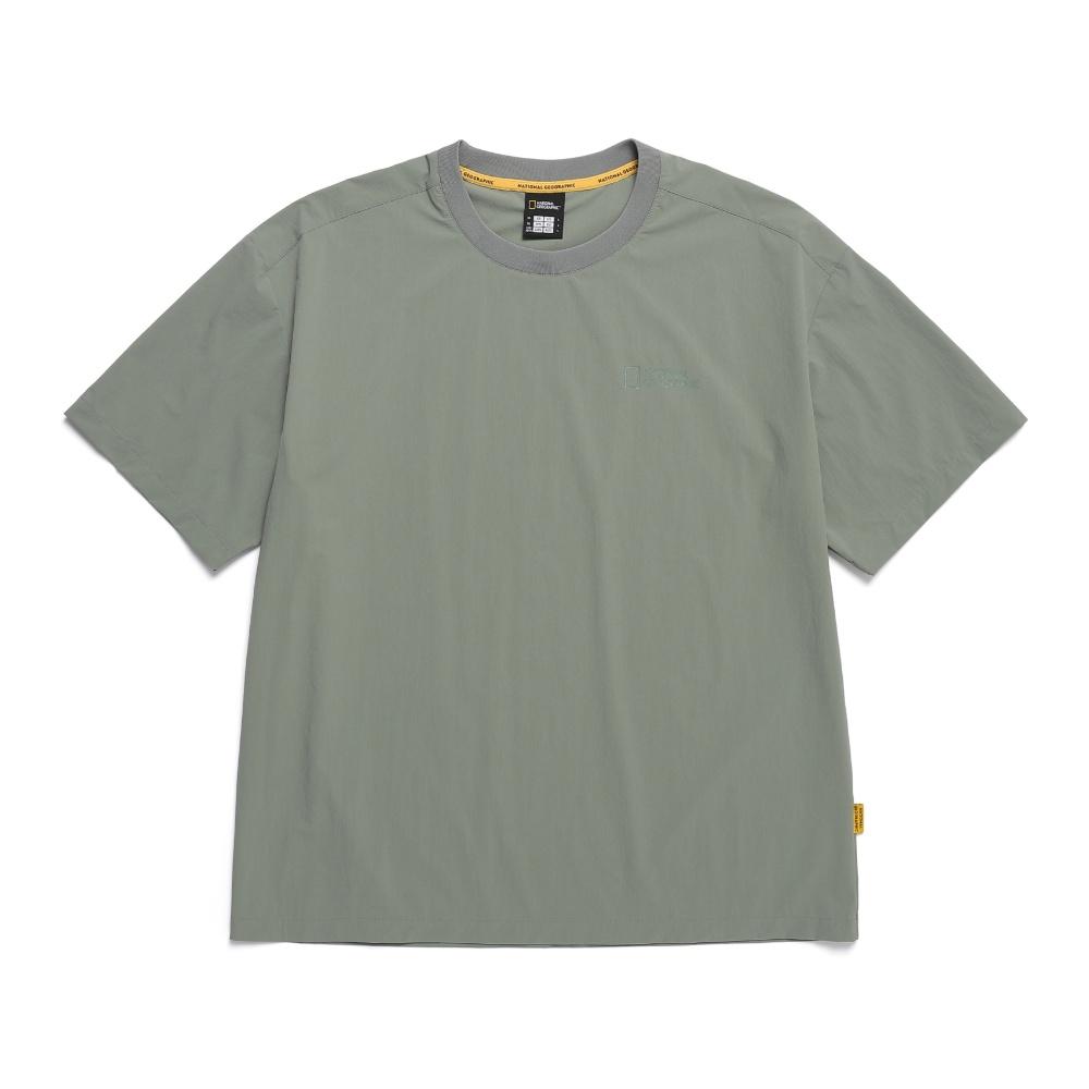 NATIONALGEOGRAPHIC N242Uts962 Adélie Lightweight Woven Short Sleeve White Graphic T-Shirt Lichen Khaki