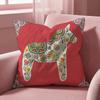 Dala Horse Print Cushion Cover Multi-Scene Pillow Cover for Home & Car - Reversible, Soft & Durable for Daily Use