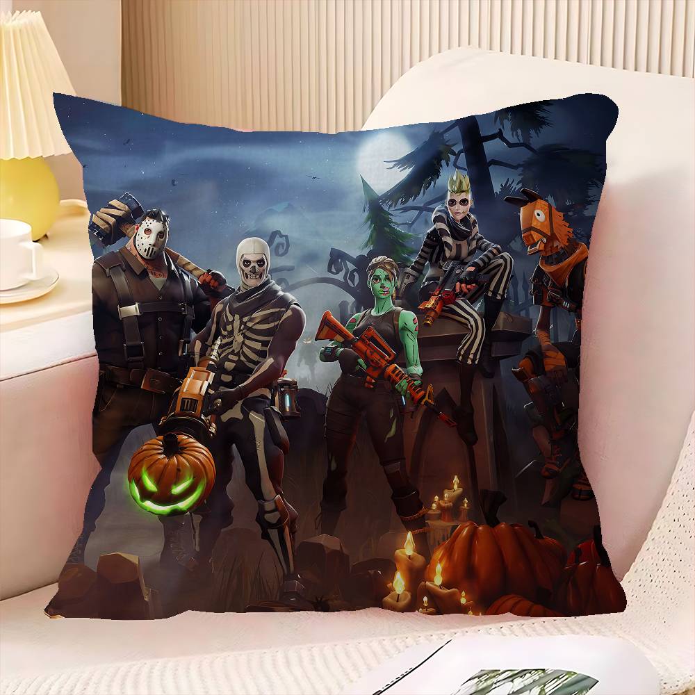 Cartoon Video Game F-Fortnites Cushion Cover Inches Farmhouse Decor Home Throw Pillow Covers For Couch Decorations