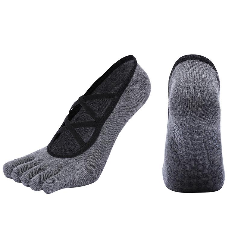 Women's Five-finger Open-toed High-elastic Yoga Socks Professional Pilates Dance Jumping Exercise Fitness Non-slip