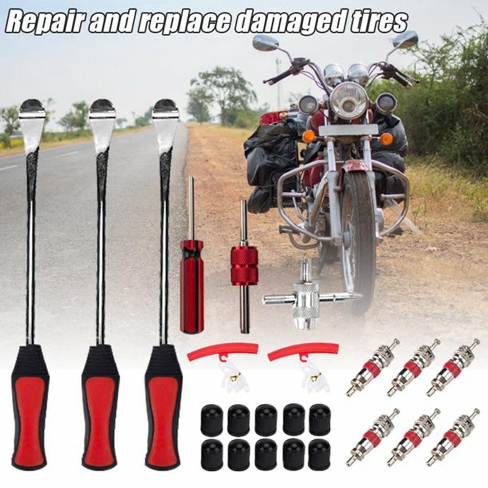 

25Pcs/Set Tire Lever Tool Car Motorcycle Bike Wheel Rim Removal Repair Kit Type A