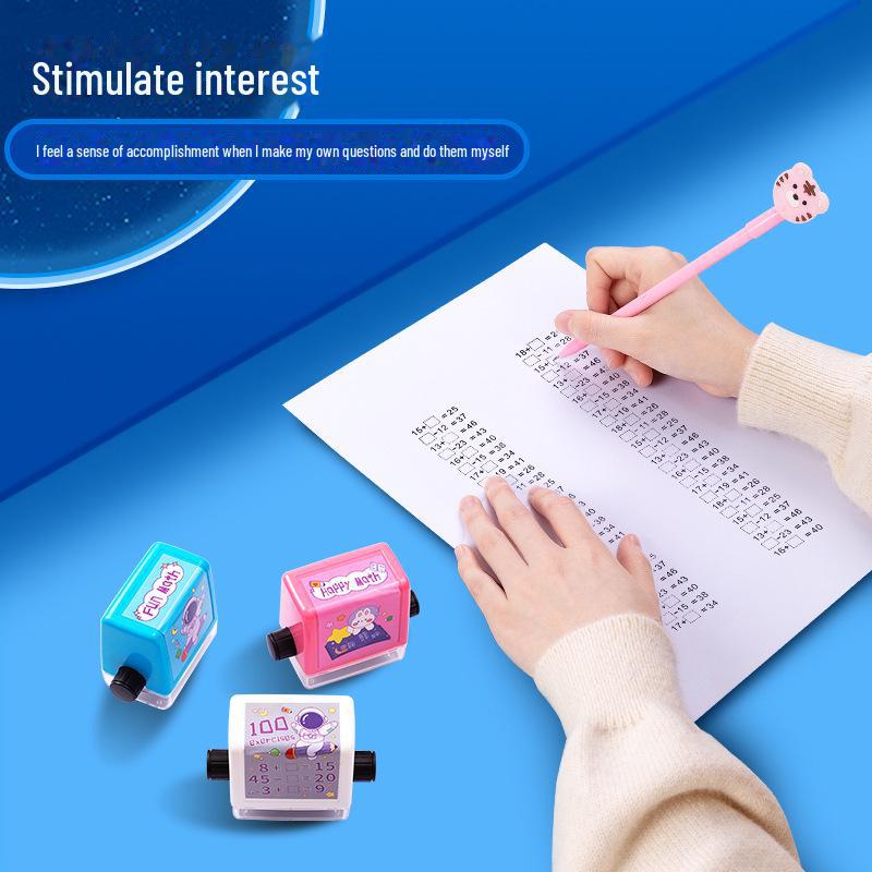 Math Arithmetic Fill-in-the-Blank Stamp Set: 100 Exercises for Homework Mistakes