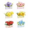 Tulip Rose Sunflower Mini Brick Flower Box Toy Mini Bricks Building Block Toy New DIY Floral Set
