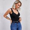 Knitted Solid Color Vest Summer New Sexy V-neck Thin Versatile Suspender Top Women