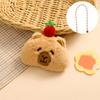 Cute Fruit Capibara Plush Keychain Cartoon Capybara Stuffed Doll Pendant Car Key Ring Backpack Bag Decor Kid Gift