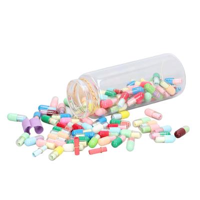 100 pcs Capsules Pilules Message Bouteille en Verre Pilules Couleur Mélangée Papier Vierge Lettres Message de Souhait