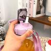 Water bottle summer simple large capacity water cup portable straw space cup portable men and women cute big belly water cup