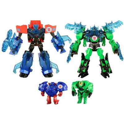 Takara Tomy Transformers Adventures Tav45 Optimus Prime   Grimlock Supreme Armor Set