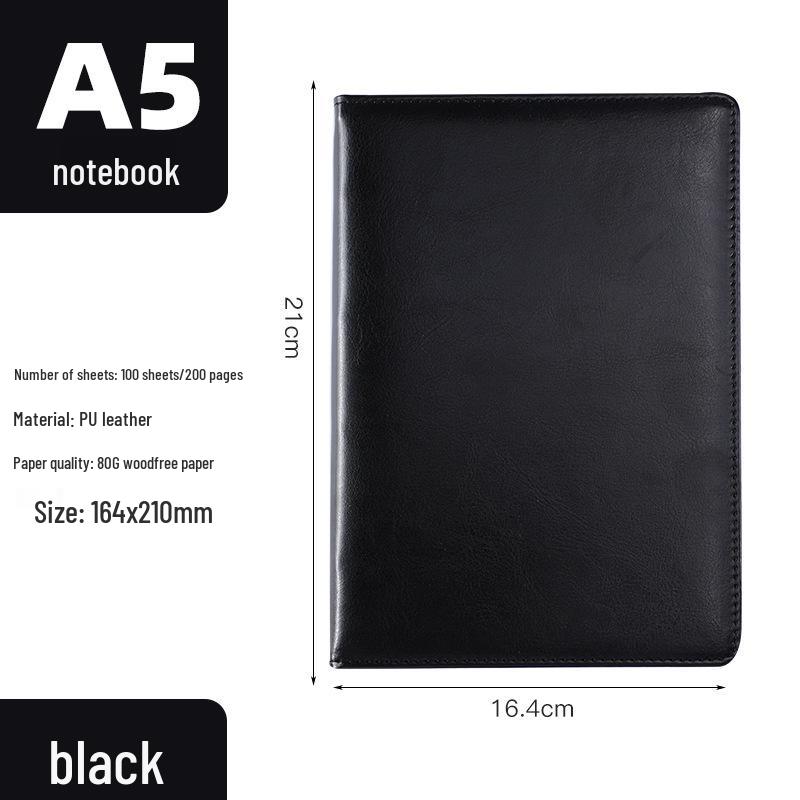 In Stock: A5 Leather Business Notebook with Custom Logo