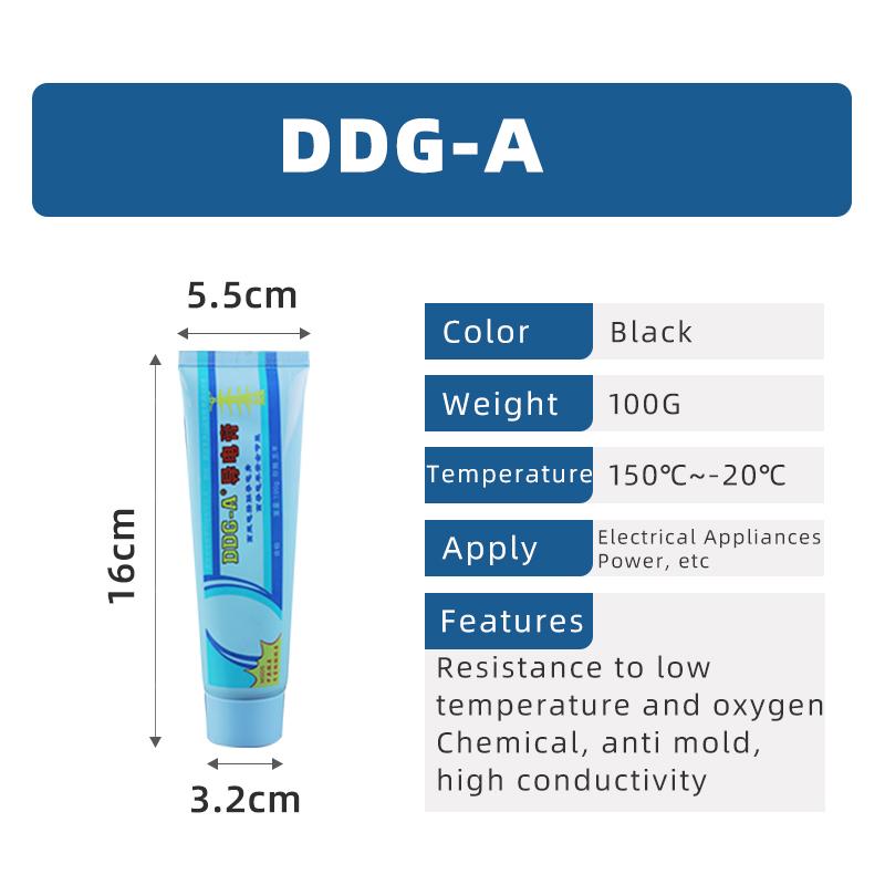 100g Conductive Paste Electricity Compound DDG-A Black High Resistance Temperature Grease Power Composite Anti-Corrosion DDG-A 100G