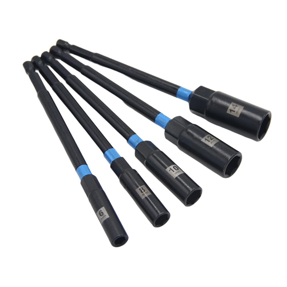 For Electric Screwdriver Wrench Extension Home Improvement 6mm Chrome Vanadium Steel Socket Machine Maintenance