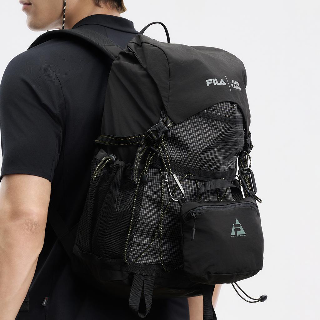 New FILA BBC EARTH Collaboration Collection Fabric Backpack Regular Men's Pitch Black A13M437101FBK