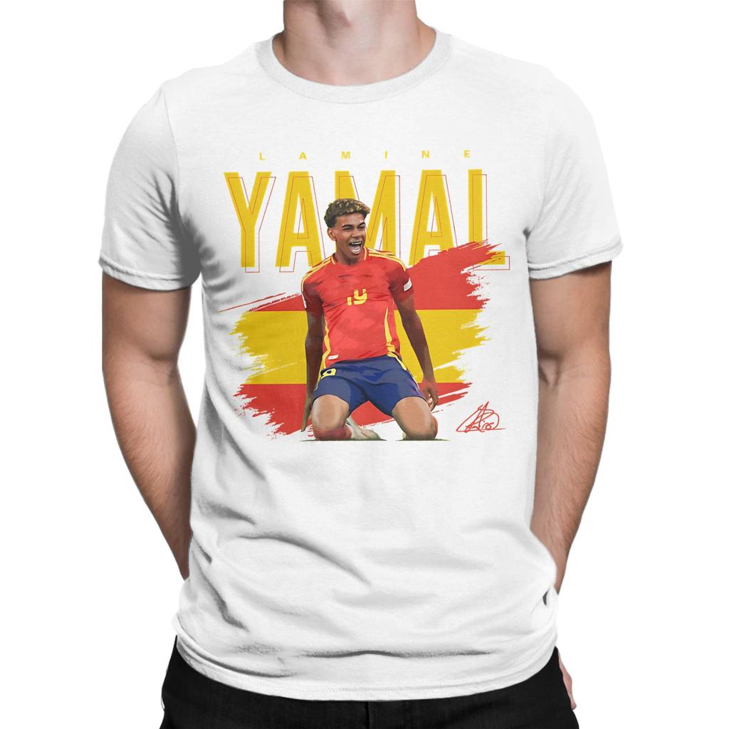 Lamine Yamal Nieuwigheid Voetbal Grafisch T-shirt Y2k Ronde Hals Oversized Grote Maten Unisex Korte Mouw Casual Streetwear Fan T-shirt