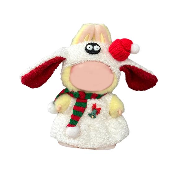 Christmas Costume Set 17cm Doll Outfit Santa Claus Clothes Santa Hat Dress Accessories Cute Dress Up Costume Set for Xmas Holiday Winter Gifts