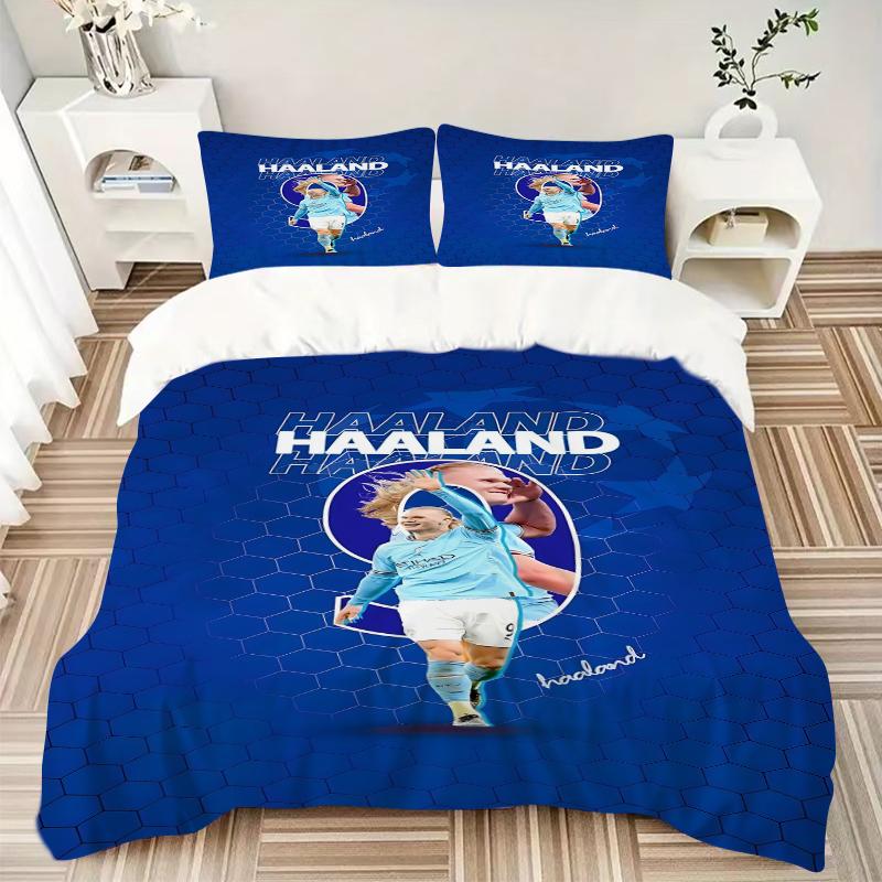 3Pcs Haaland'S Goal Celebration Bedding Sets For All Sizes New 3D Printed Bed Cover Comforter Duvet Cover Pillowcase Bedroom Decoration