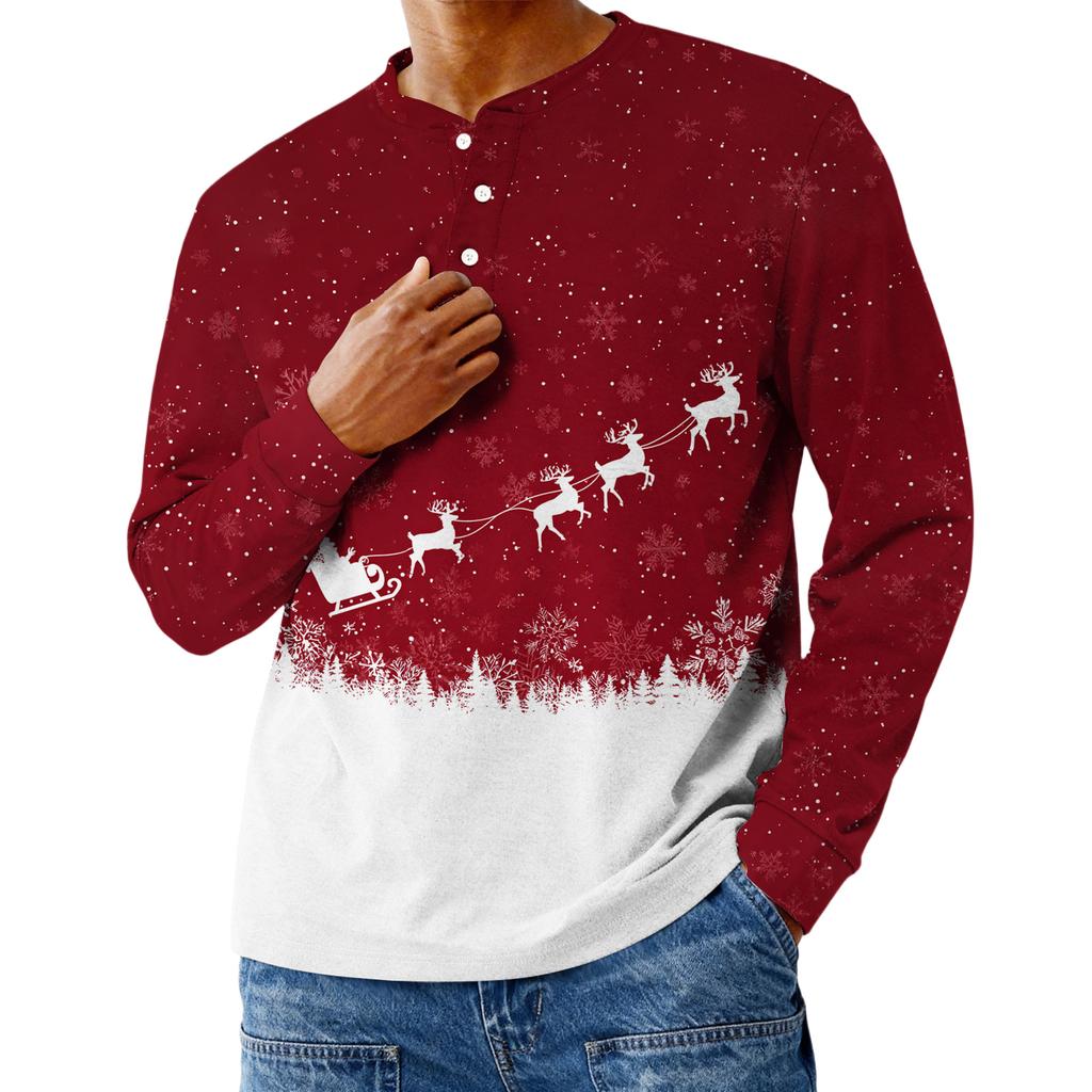 Men's Casual Oversized Button-Down Shirt With Long Sleeves