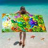 Buntes Dinosaurier-Paradies Strandtuch Weich Saugfähig Leicht Schnelltrocknend Polyester Strandtuch Perfekt für Strand Pool Reisen