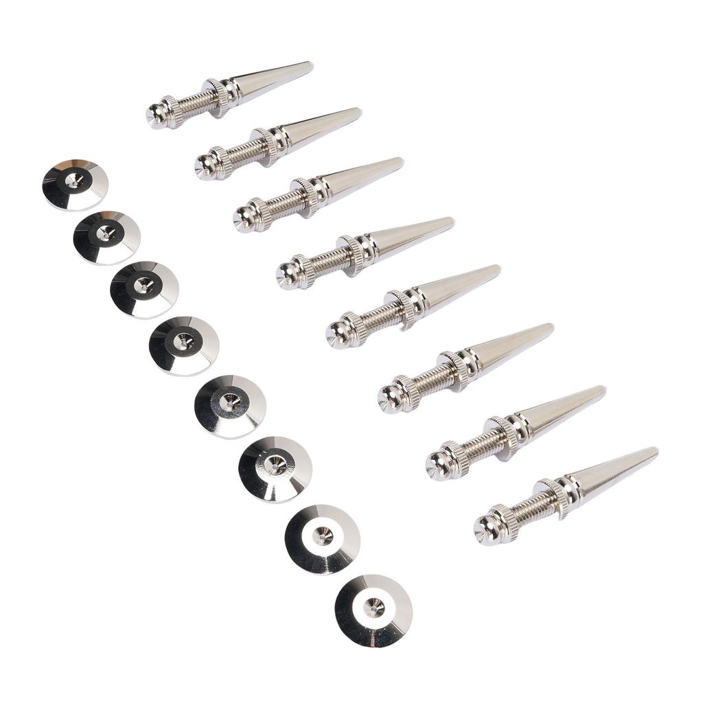 8 Pcs Speaker Spike Stands Pure Copper Shockproof Speaker Isolation Spikes for Subwoofer Amplifier Turntable Recorder
