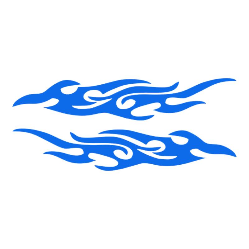 

1Pair 19*8.m Car Modification Flame Sticker Motorcycle Flame Retardant Waterproof Sticker Car Styling Sticker Accessories синий