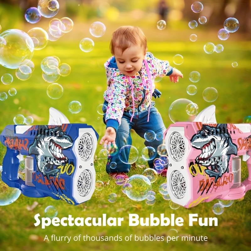 American popular toy light-emitting electric 2PCS bubble gun, high-capacity bubble maker, light-emitting port, essential travel