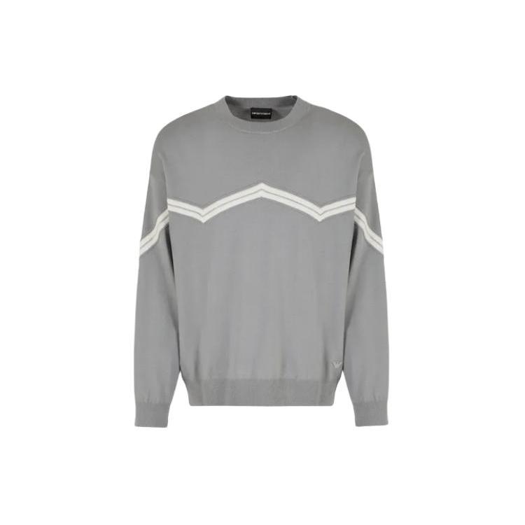 Emporio Armani Stripe Detail Wool Jumper 3D1MX41-MMMZ1-06G1