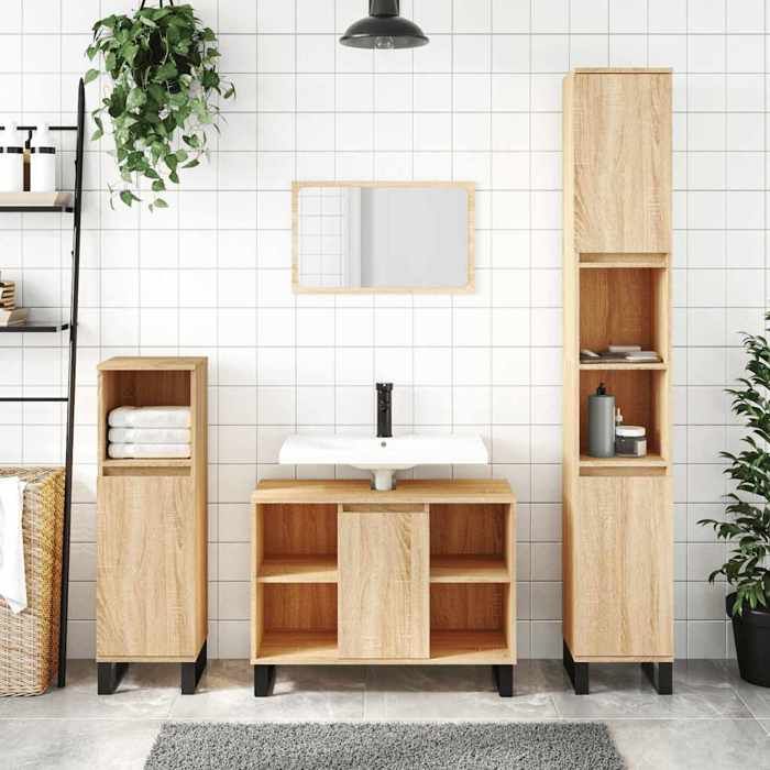 VidaXL Armoire salle de bain chêne sonoma 80x33x60cm bois d'ingénierie 831631